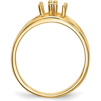 14K Yellow Gold 4-Stone Family Ring Mounting - Customizable Gemstone Design by Monteluci Fine Jewelry
