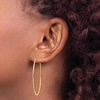 14K Yellow Gold 40mm Endless Hoop Earrings with Polished Finish by Oro Pregiato
