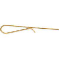 14K Yellow Gold 49mm Textured Tie Bar - Polished Finish by Oro Pregiato