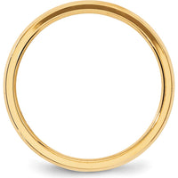 14K Yellow Gold 4mm Beveled Edge Comfort Fit Wedding Band - Size 14 by Luciano & Cie