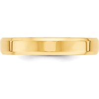 14K Yellow Gold 4mm Beveled Edge Comfort Fit Wedding Band - Size 14 by Luciano & Cie