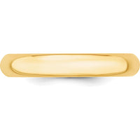 14K Yellow Gold 4mm Comfort Fit Domed Wedding Band - Size 4.5 by Luciano & Cie