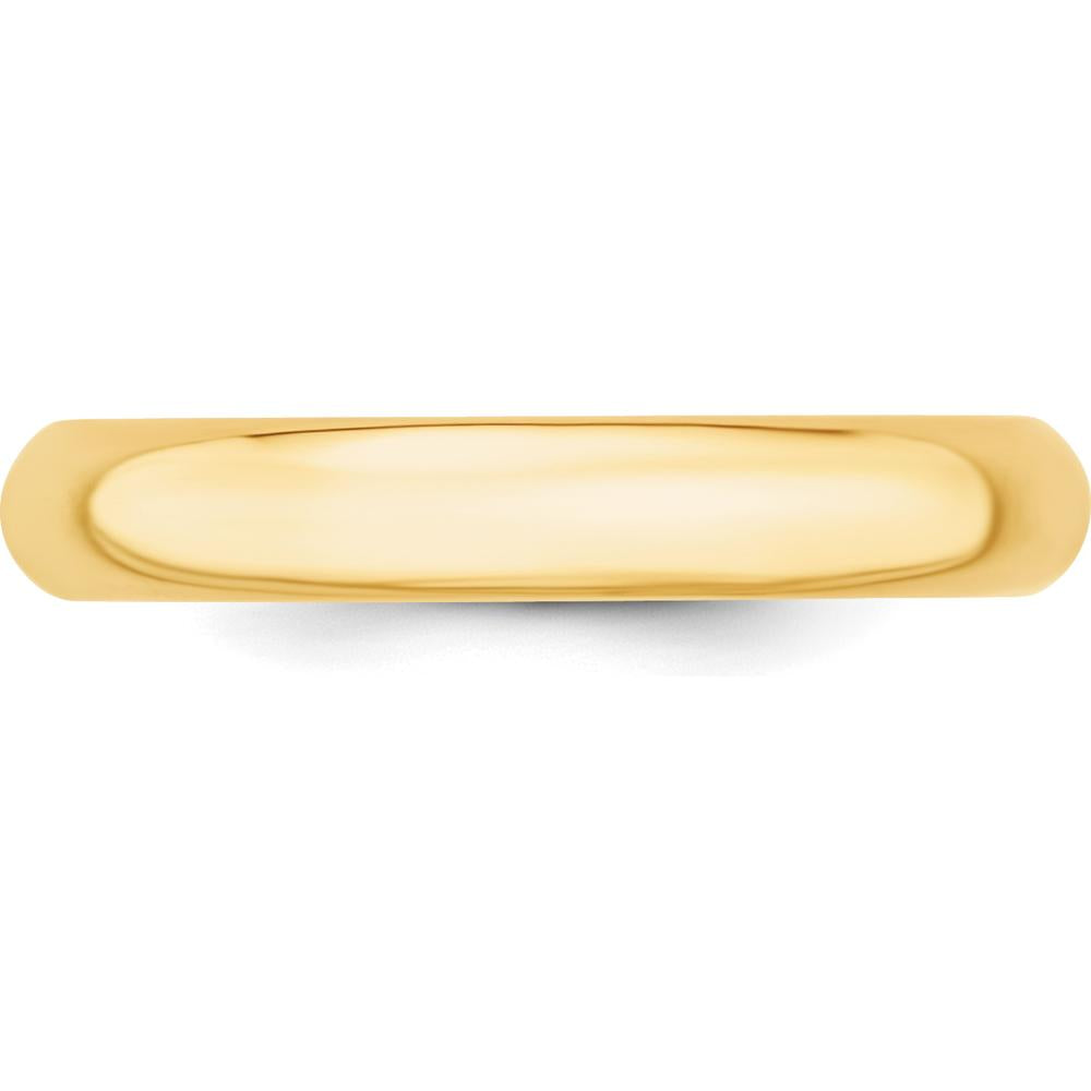 14K Yellow Gold 4mm Comfort Fit Domed Wedding Band - Size 4.5 by Luciano & Cie