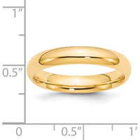 14K Yellow Gold 4mm Comfort Fit Wedding Band Size 8.5 by Luciano & Cie