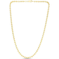 14K Yellow Gold 4mm Diamond-Cut Moon Chain Necklace - 18" by Orozza Fine Jewelry