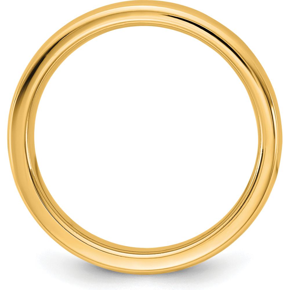 14K Yellow Gold 4mm European Comfort Fit Wedding Band Ring - Polished Solid Gold by Luciano & Cie
