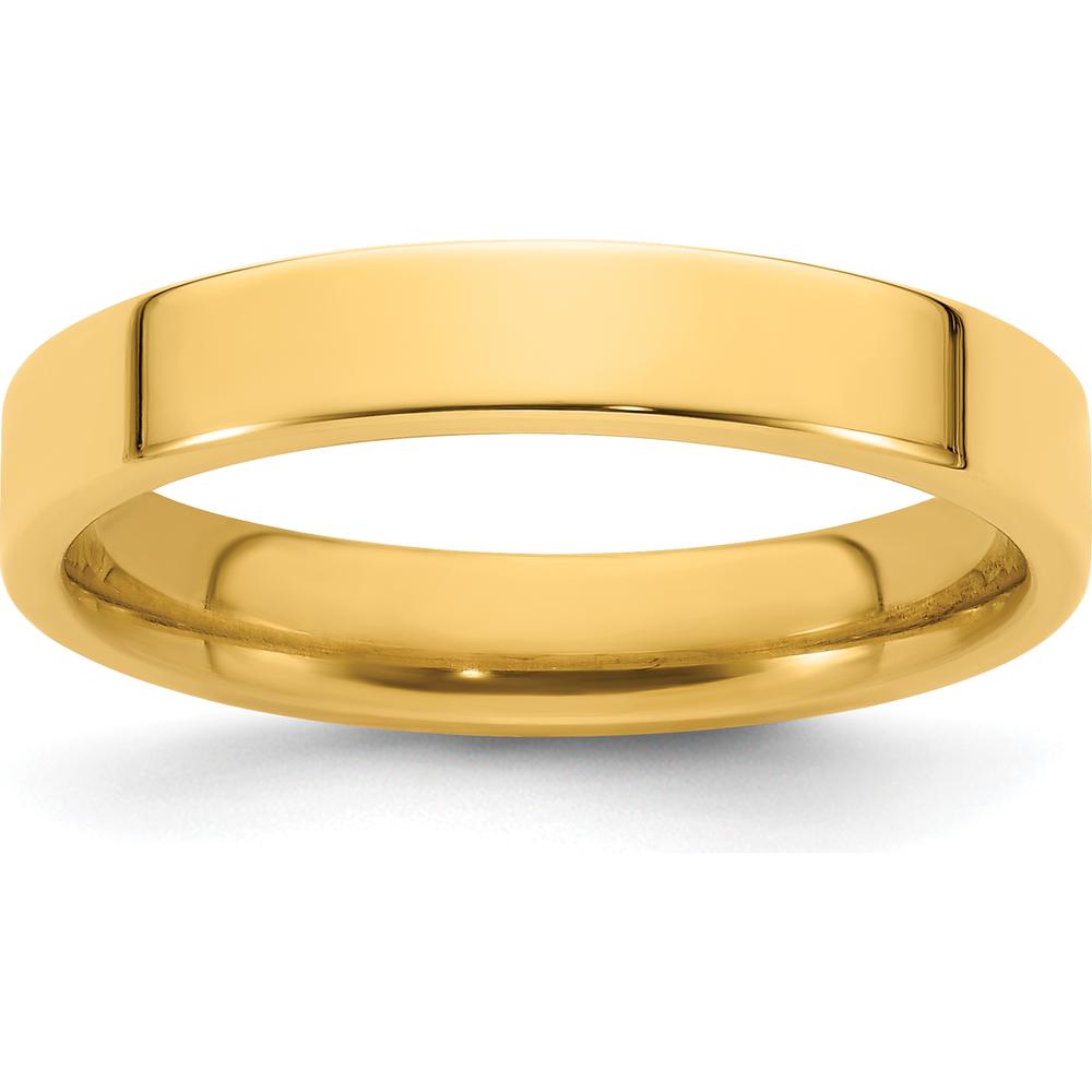 14K Yellow Gold 4mm Flat Comfort Fit Wedding Band - Size 11.5 by Luciano & Cie
