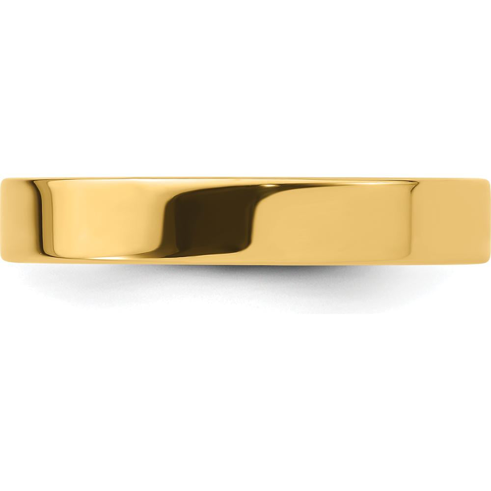 14K Yellow Gold 4mm Flat Comfort Fit Wedding Band - Size 11.5 by Luciano & Cie