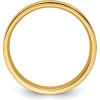 14K Yellow Gold 4mm Flat Comfort Fit Wedding Band - Size 6 - Polished Finish by Luciano & Cie