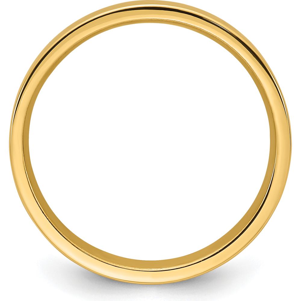 14K Yellow Gold 4mm Flat Comfort Fit Wedding Band - Size 6 - Polished Finish by Luciano & Cie