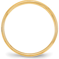 14K Yellow Gold 4mm Flat Wedding Band with Step Edge - Size 6 by Luciano & Cie
