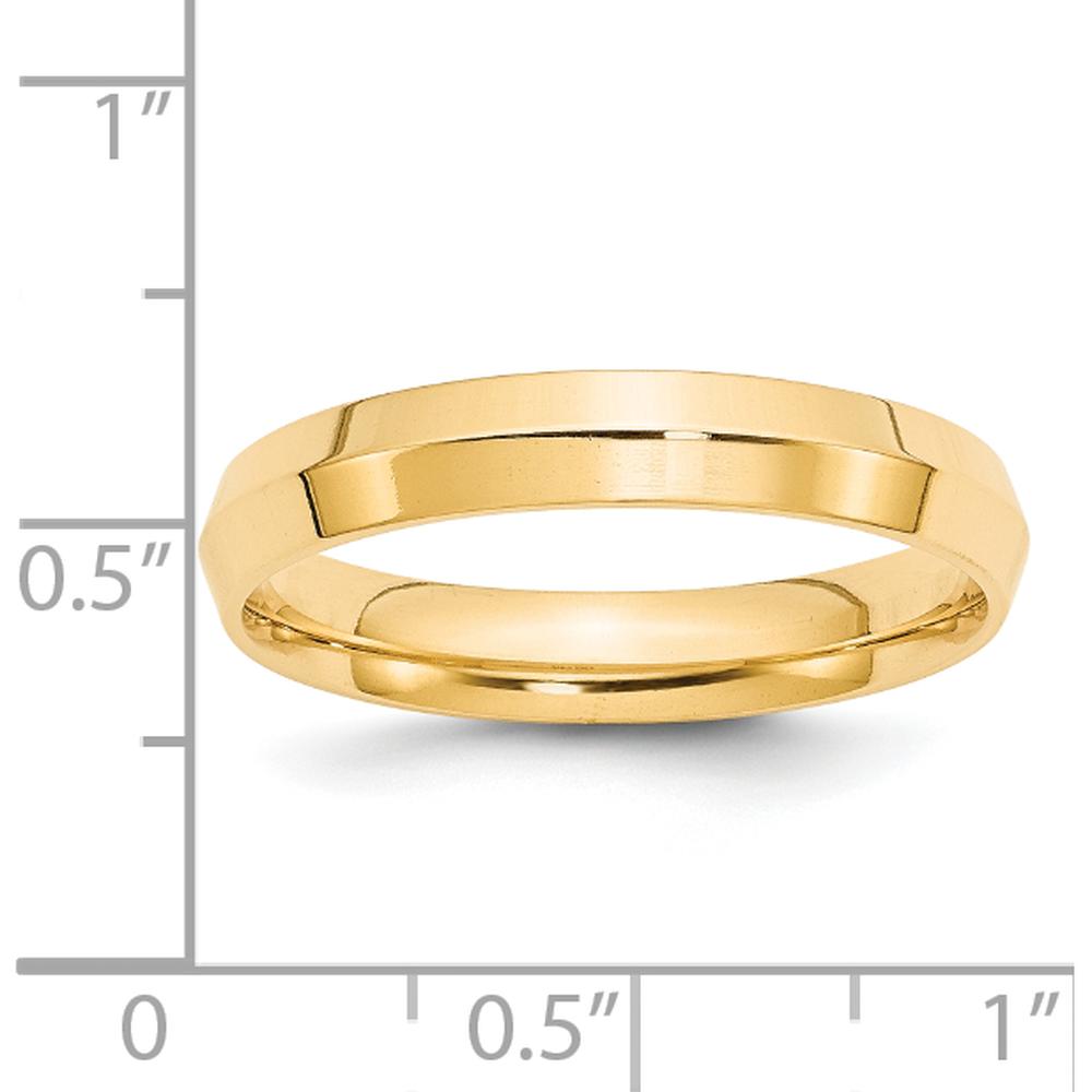 14K Yellow Gold 4mm Knife Edge Comfort Fit Wedding Band - Size 10 by Luciano & Cie