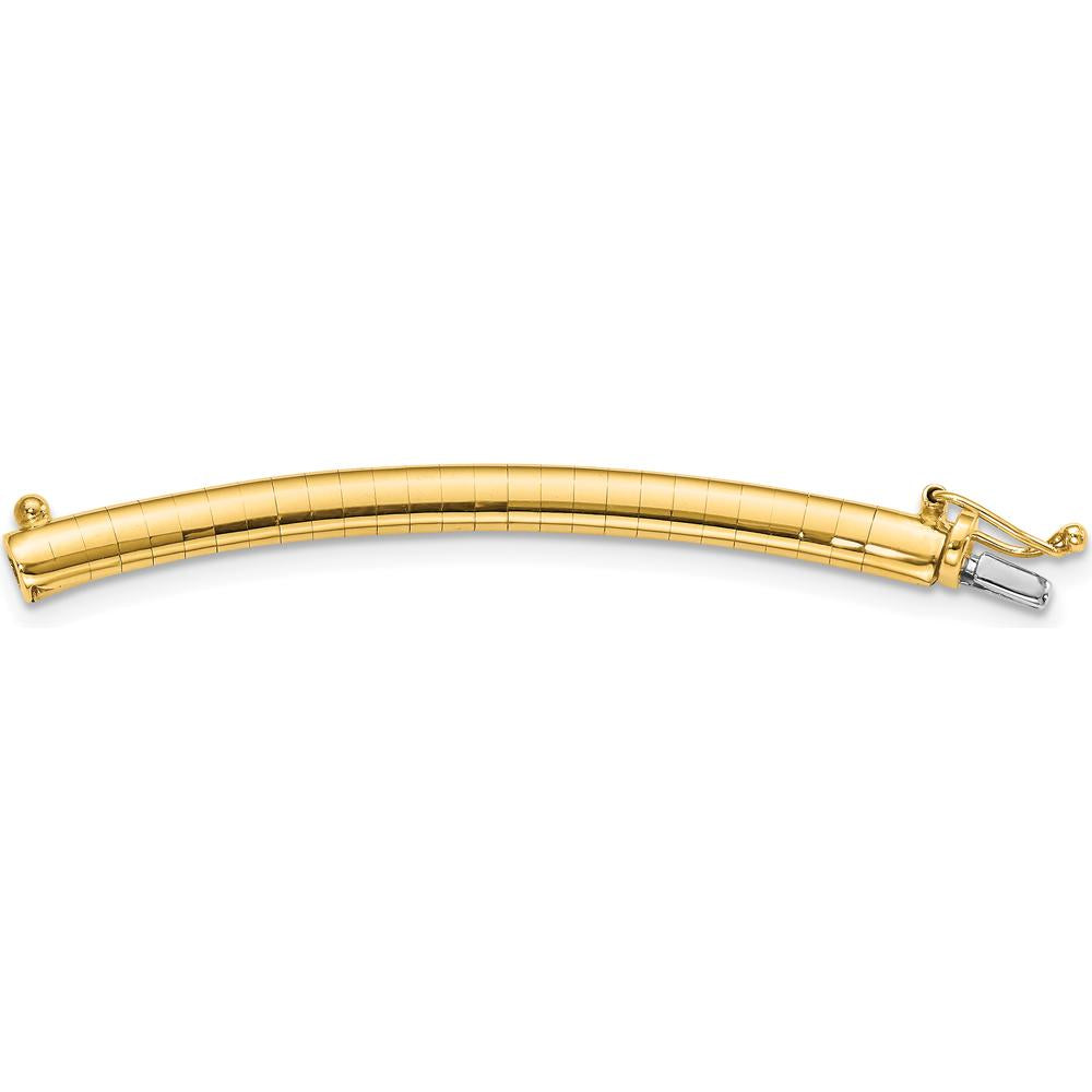 14K Yellow Gold 4mm Lightweight Domed Omega Necklace Extender - 2 Inches by Oro Pregiato