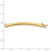 14K Yellow Gold 4mm Lightweight Domed Omega Necklace Extender - 2 Inches by Oro Pregiato
