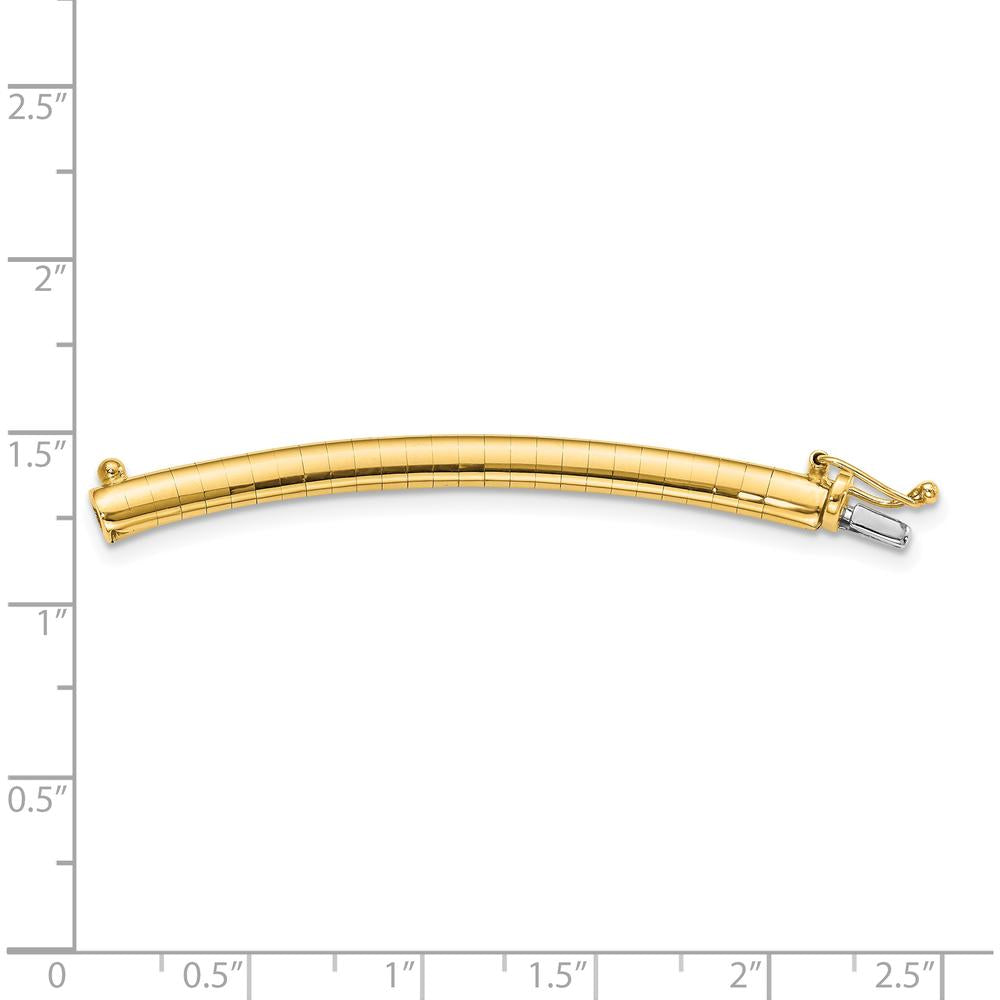 14K Yellow Gold 4mm Lightweight Domed Omega Necklace Extender - 2 Inches by Oro Pregiato