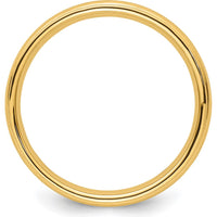 14K Yellow Gold 4mm Milgrain Half-Round Comfort Fit Wedding Band by Luciano & Cie