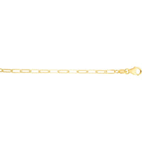14K Yellow Gold 4mm Paperclip Chain Necklace - 20" by Orozza Fine Jewelry