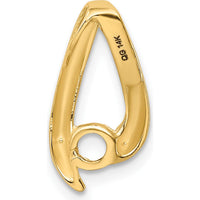 14K Yellow Gold 4mm Round Stone Chain Slide Mounting - Polished Finish by Monteluci Fine Jewelry