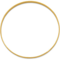 14K Yellow Gold 4mm Solid Polished Half-Round Slip-On Bangle Bracelet - Elegant and Timeless by Oro Pregiato