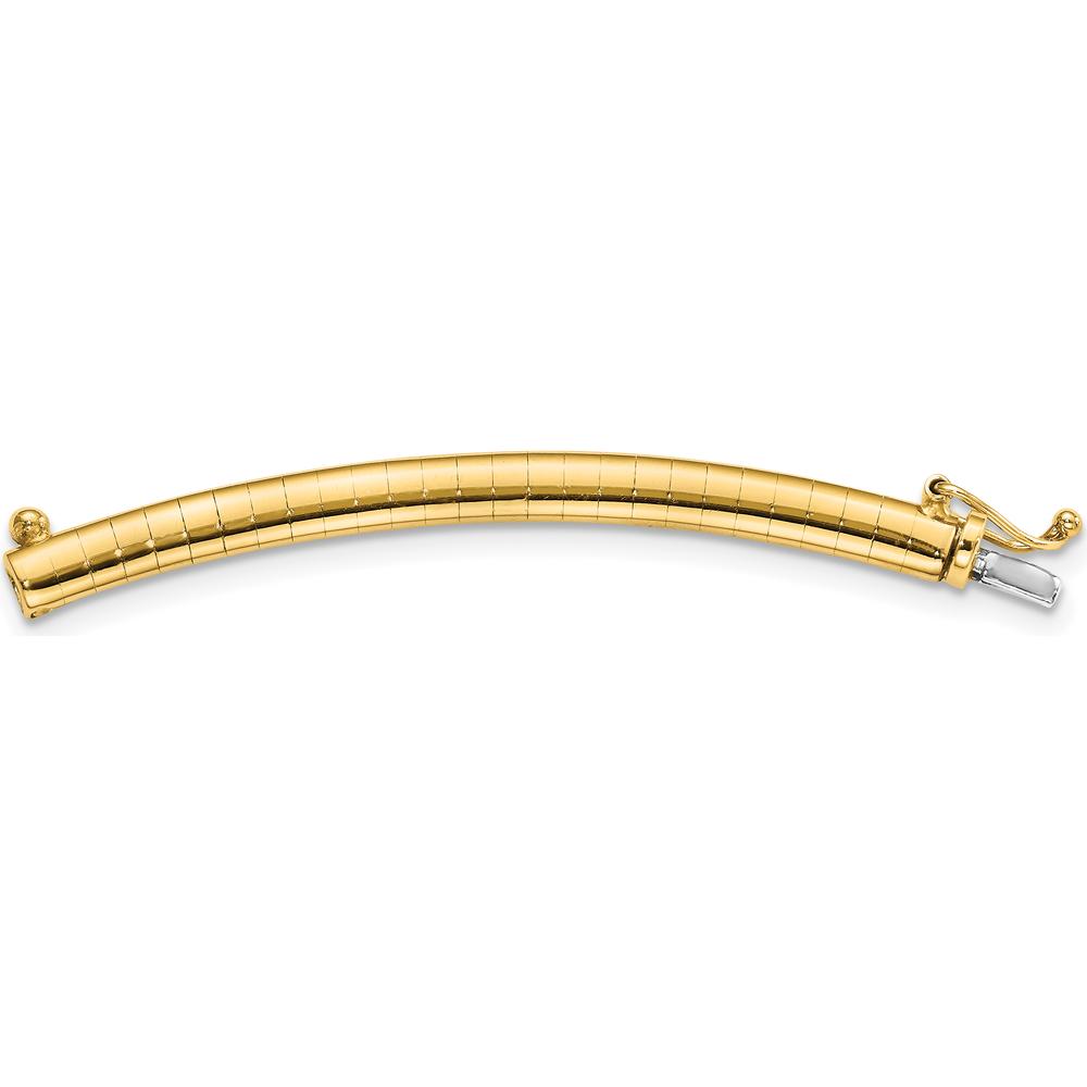 14K Yellow Gold 4mm Standard Weight Domed Omega Necklace Extender - 2" Length by Oro Pregiato