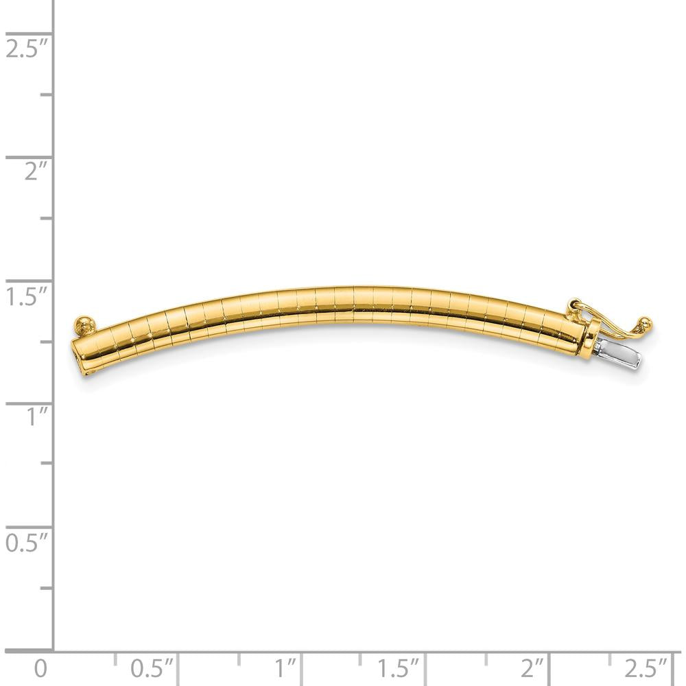 14K Yellow Gold 4mm Standard Weight Domed Omega Necklace Extender - 2" Length by Oro Pregiato
