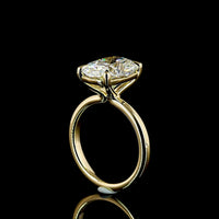 14K Yellow Gold 5.09 Carat Cushion Brilliant Cut Solitaire Ring with D VVS2 Lab Diamond - IGI Certified - Covaloro Fine Jewelry
