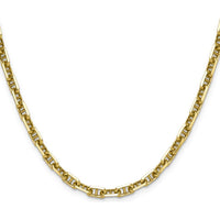 14K Yellow Gold 5.0mm Diamond-Cut Mariner Anchor Chain Necklace - 18 inches by Oro Pregiato