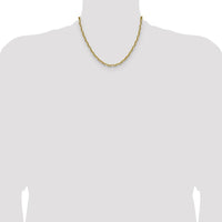 14K Yellow Gold 5.0mm Diamond-Cut Mariner Anchor Chain Necklace - 18 inches by Oro Pregiato