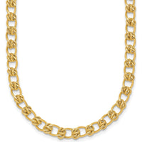 14K Yellow Gold 5.0mm Fancy Knot Link Bracelet with Polished and Textured Finish - 7.5" by 0