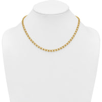 14K Yellow Gold 5.0mm Fancy Knot Link Bracelet with Polished and Textured Finish - 7.5" by 0