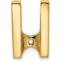 14K Yellow Gold 5.25mm Stone Slide Mounting for Omega Pendants and Charms by Oro Pregiato
