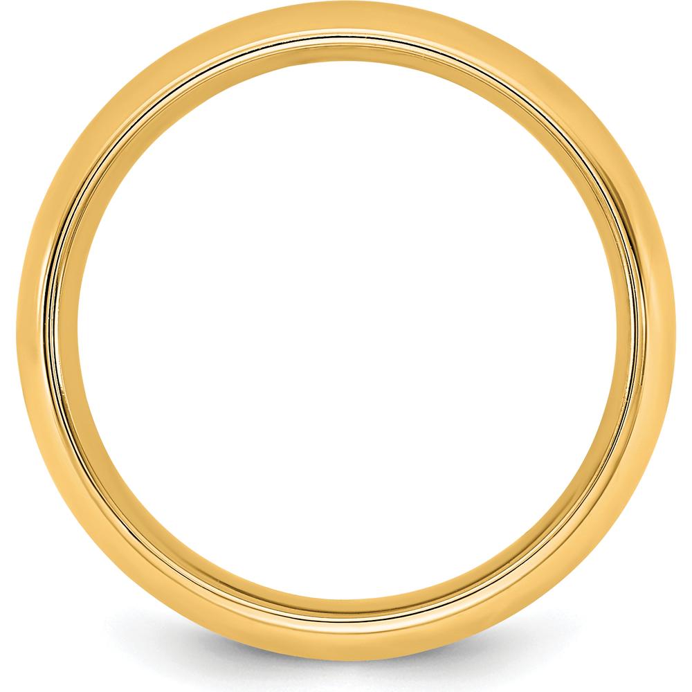 14K Yellow Gold 5.5mm Comfort Fit Domed Wedding Band Size 12 by Luciano & Cie