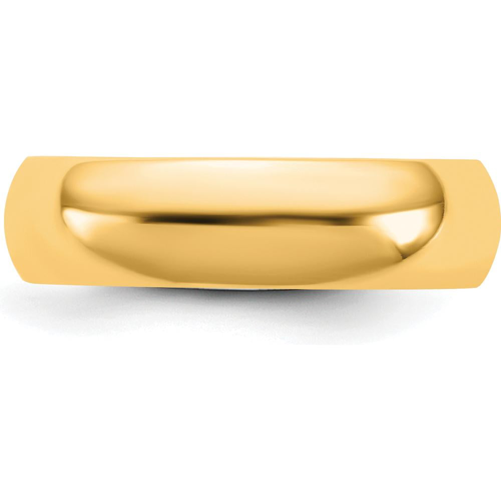 14K Yellow Gold 5.5mm Comfort Fit Domed Wedding Band Size 12 by Luciano & Cie