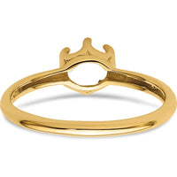 14K Yellow Gold 5.5mm Crown Setting Ring Mounting for Pearl or Gemstone by Monteluci Fine Jewelry