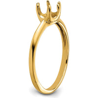 14K Yellow Gold 5.5mm Crown Setting Ring Mounting for Pearl or Gemstone by Monteluci Fine Jewelry