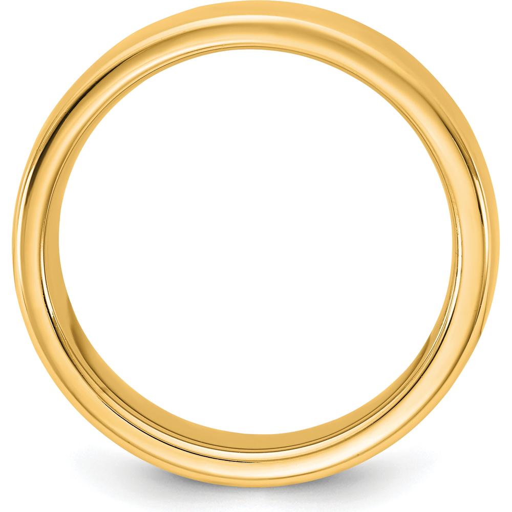 14K Yellow Gold 5.5mm Domed Comfort Fit Wedding Band - Engravable - Size 10 by Luciano & Cie