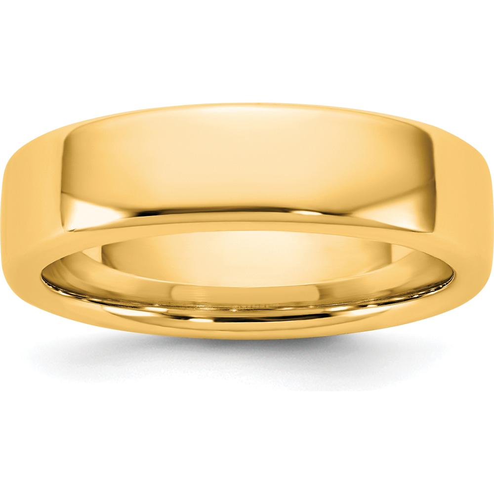 14K Yellow Gold 5.5mm European Comfort Fit Band - Unisex Wedding Ring Size 6 by Luciano & Cie