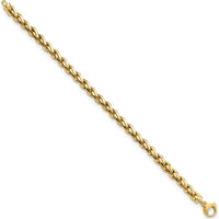 14K Yellow Gold 5.5mm Fancy Link Bracelet - 7.5 inches Long with Polished Finish by 0