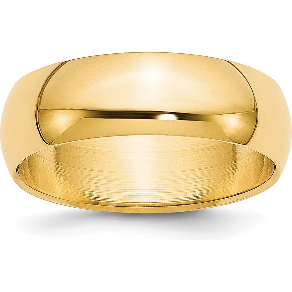 14K Yellow Gold 5.5mm Half Round Wedding Band Ring - Standard Fit by Luciano & Cie