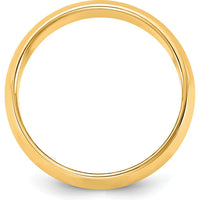 14K Yellow Gold 5.5mm Half Round Wedding Band Ring - Standard Fit by Luciano & Cie