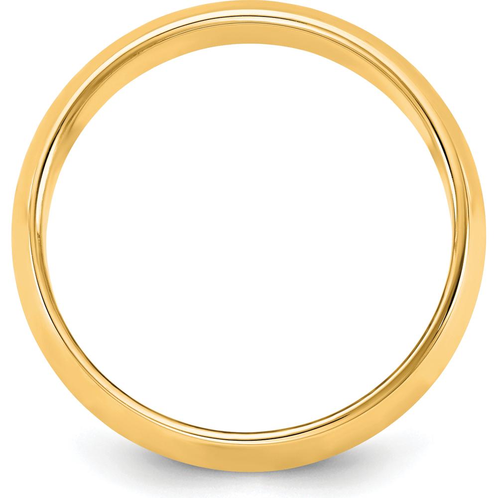 14K Yellow Gold 5.5mm Half Round Wedding Band Ring - Standard Fit by Luciano & Cie