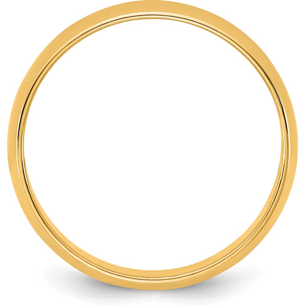 14K Yellow Gold 5.5mm LTW Half Round Domed Wedding Band - Size 8 by Luciano & Cie