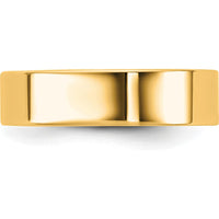 14K Yellow Gold 5.5mm Standard Flat Comfort Fit Wedding Band - Size 11 by Luciano & Cie