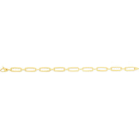 14K Yellow Gold 5.6mm Bombay Paperclip Bracelet - 7.25" with Lobster Clasp by Orozza Fine Jewelry