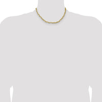 14K Yellow Gold 5.7mm Diamond-Cut Mariner Anchor Chain Necklace - 16 inches by Oro Pregiato
