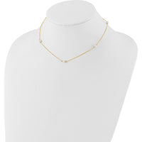 14K Yellow Gold 5-Station Freshwater Cultured Pearl Necklace - 4-5mm Pearls, 15.25" Length by Madi K