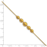 14K Yellow Gold 5-Stone Bezel-Set Marquise Citrine Bracelet - 0.54 Carats Total Gem Weight by Monteluci Fine Jewelry