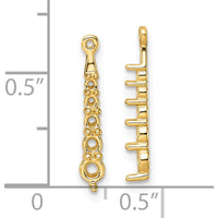 14K Yellow Gold 5-Stone Dangle Earring Jacket Mountings - 0.395 Carats Total Diamond Weight by Monteluci Fine Jewelry