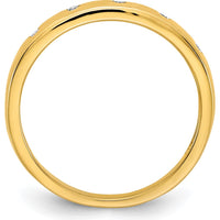 14K Yellow Gold 5-Stone Diamond Band Ring with Round Diamonds - 0.06 Carat Total Diamond Weight by 0