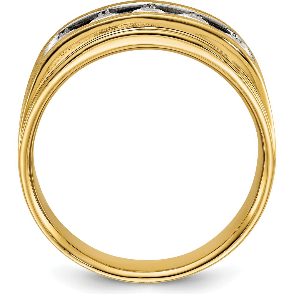 14K Yellow Gold 5-Stone Diamond Ring with Round Diamonds - 1 Carat Total Diamond Weight by IBGoodman